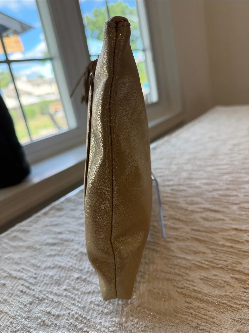 Lilly Pulitzer Gold Metallic Tech Pouch Zip-Top with Tassel